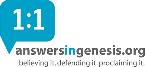 1:1 answersingenesis.org -- believing it. defending it. proclaiming it.